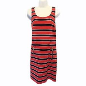 🩵 Michael Kors red & navy tank dress with pockets
